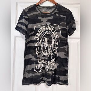 Lucky Brand Janis Joplin Black Camo shirt - small
